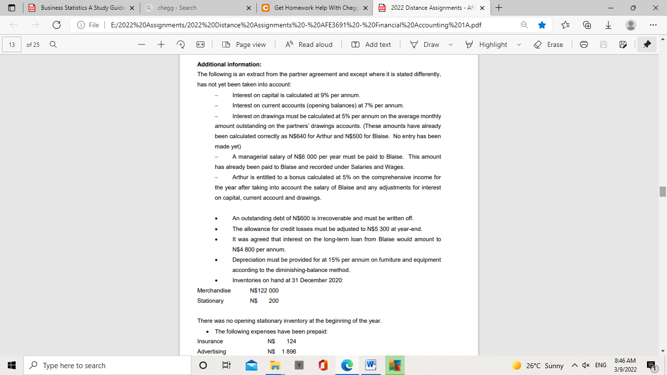 Get Homework Help With Chegg X DD 2022 Distance Assignments - AFIX