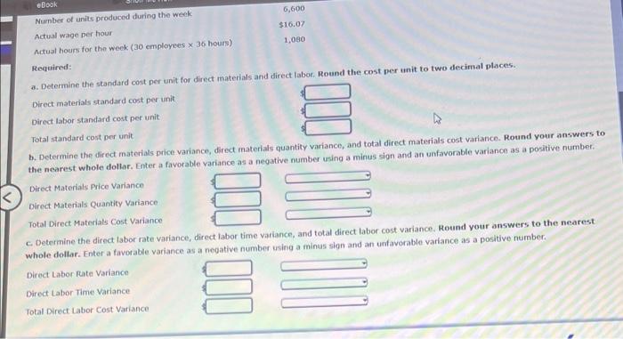 Labor Variance Analysis Shasta Fixture Company manufactures faucets in a small manufacturing