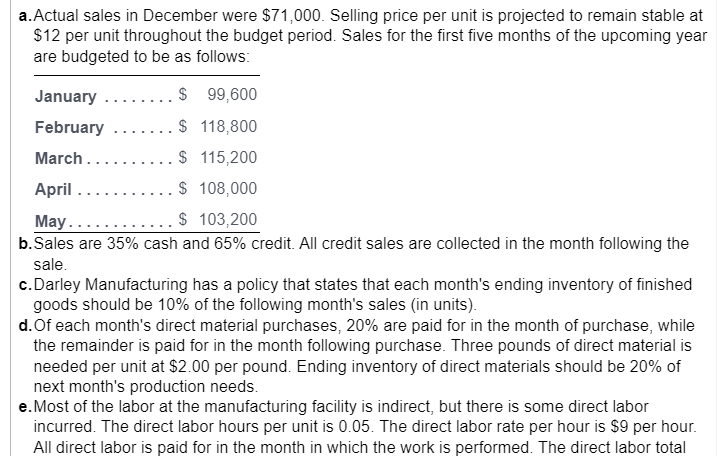 a schedule of cash collections for January, February, and March, and for