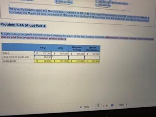 Problem 5-1A (Algo) Periodic: Alternative cost flows LO P1 Skip to question