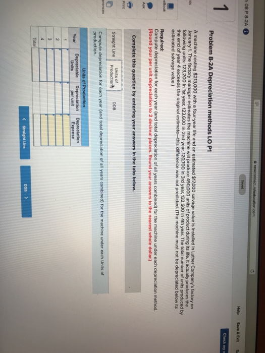 with a four-year life and an estimated $17,000 salvage value is Installed