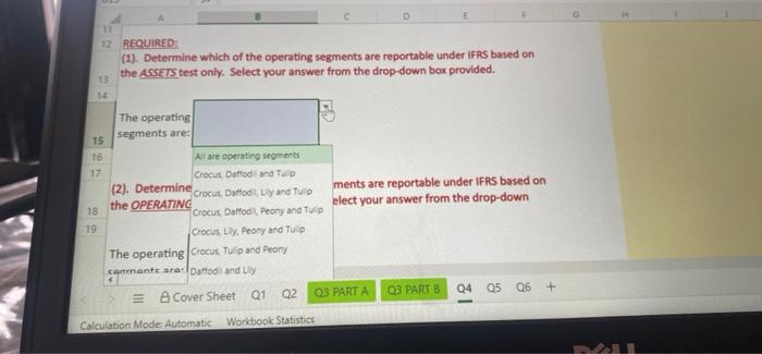 * Spring Co. has five industry segments with the following information (in