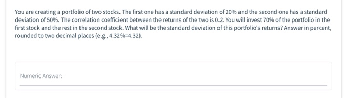 please answer those two questions1. 2. You are creating a portfolio of