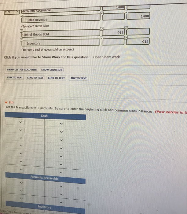 May 1 Purchased merchandse on account from Black Wholesale Supply for $7,700,