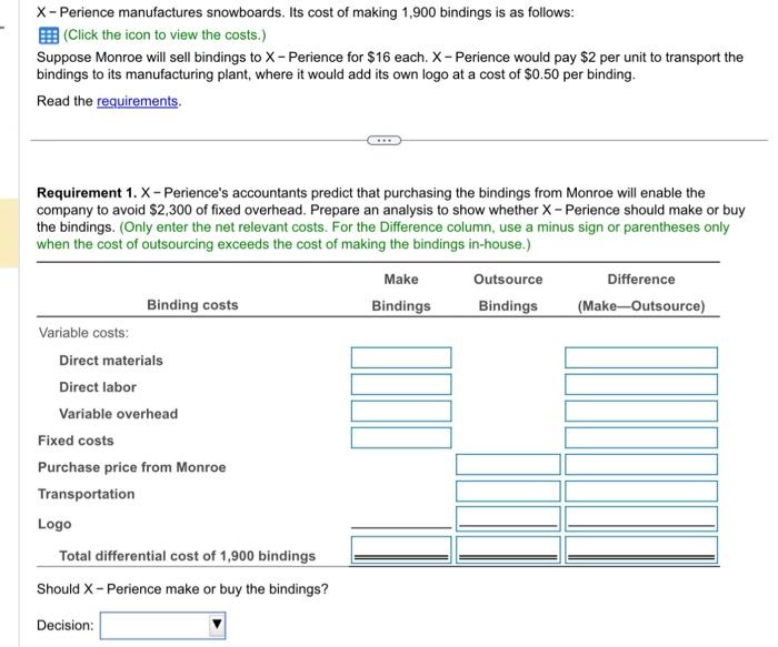 help what info are you missing? X - Perience manufactures snowboards. Its