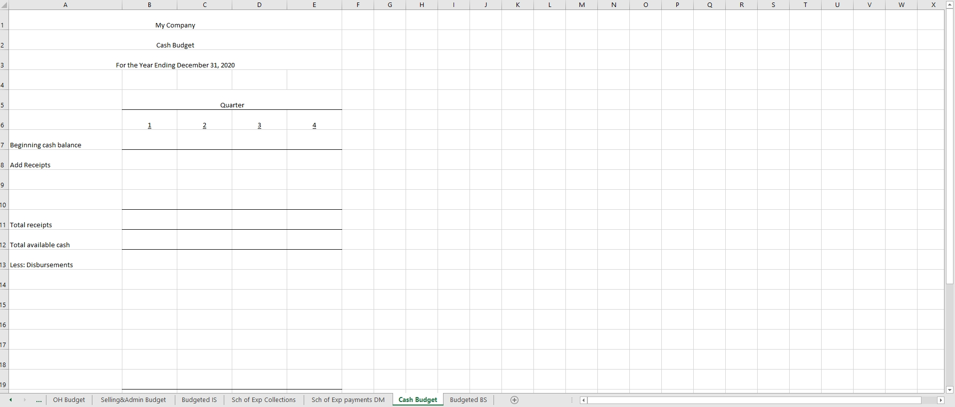 Budget Company can meet future sales needs with an ending inventory of