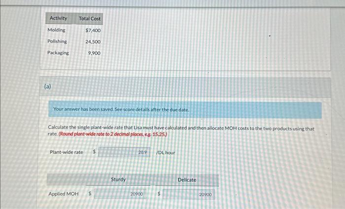 unit for each type of vase under this approach. (Round answers to
