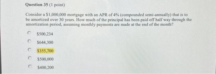how to do this using formula or graphing calculator? Consider a $1,000,000