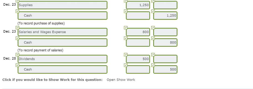 month of December 2017, the following transactions occur. Dec. 1 Natalie hires