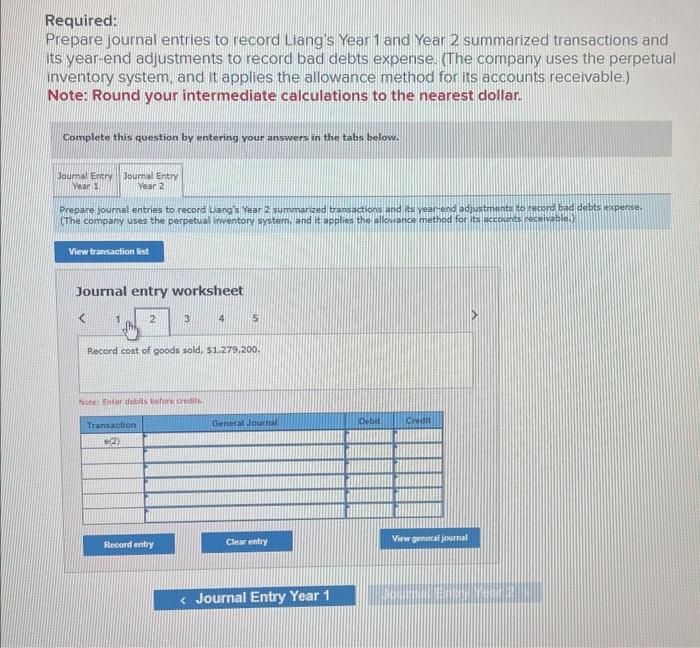 record Lang's Year 2 summarized transactions and its vear-end adjuhtments fo facord