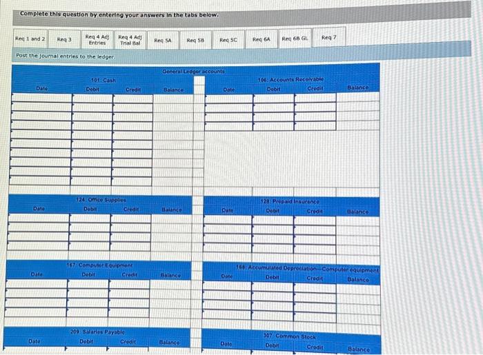 first nonth"s (April) rent. 3. The cospany purchased $1, ecg of office