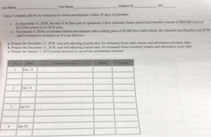  please answer all the questions First Name Student ID Last Name