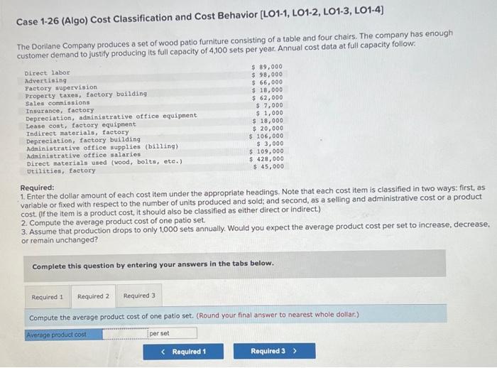 furniture consisting of a table and four chairs. The company has enough