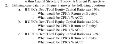  within Capital Structure Theory: A Current Perspective 2. Utilizing case data