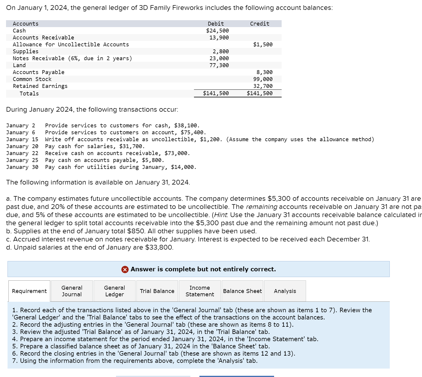  \begin{tabular}{|c|c|c|c|c|c|} \hline No & Date & General Jo & & Debit