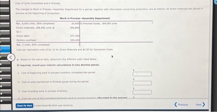 August 31 b. Compute and evaluate the change in cost per equivalent