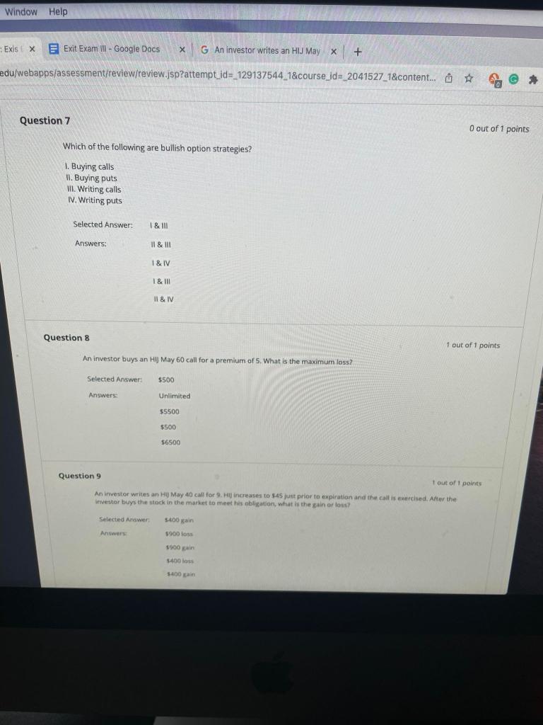  ONLY NUMBER 7 Window Help Exis x E Exit Exam III