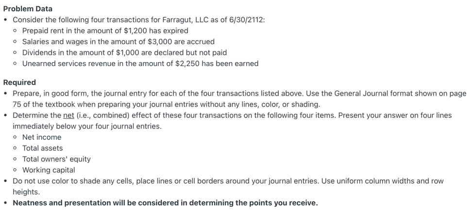 data and instructions provided here. Problem Data The company issued $50,000 of