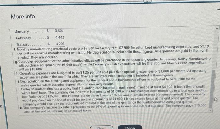 in total Dalley Manufacturing Cash Collections Budget For the Quarter Ended March