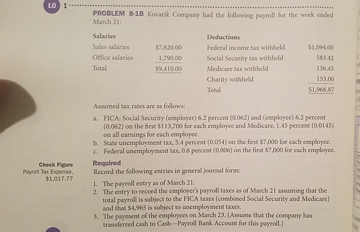 Looking for some help solving this problem LO 1 PROBLEM 81B Kovarik