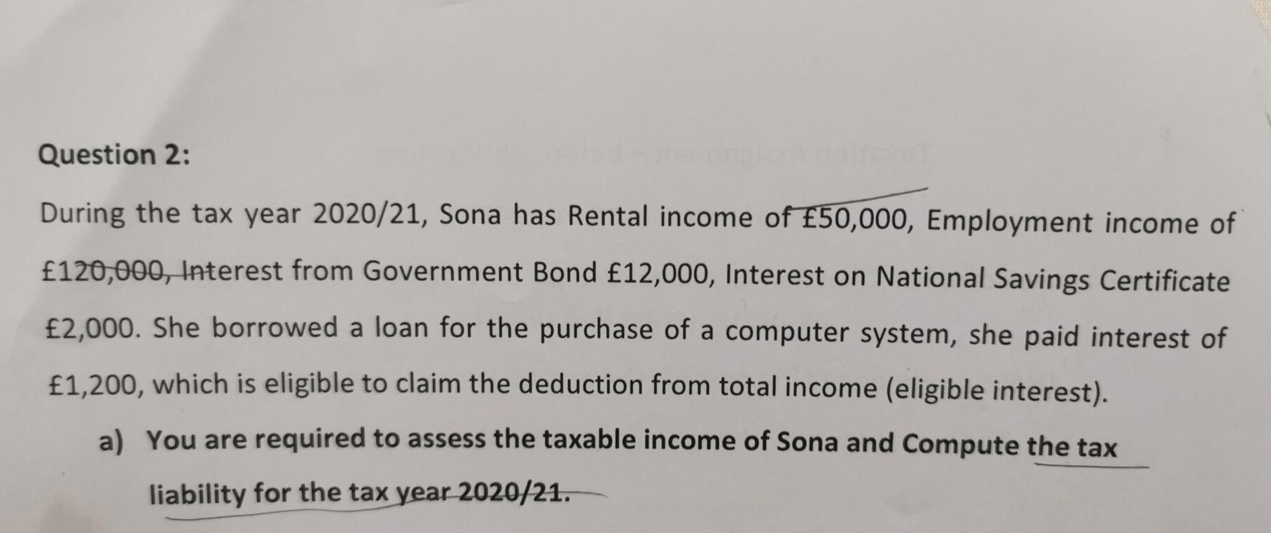 Old MathJax webview Plez solve it UK TAX Question 2: During the
