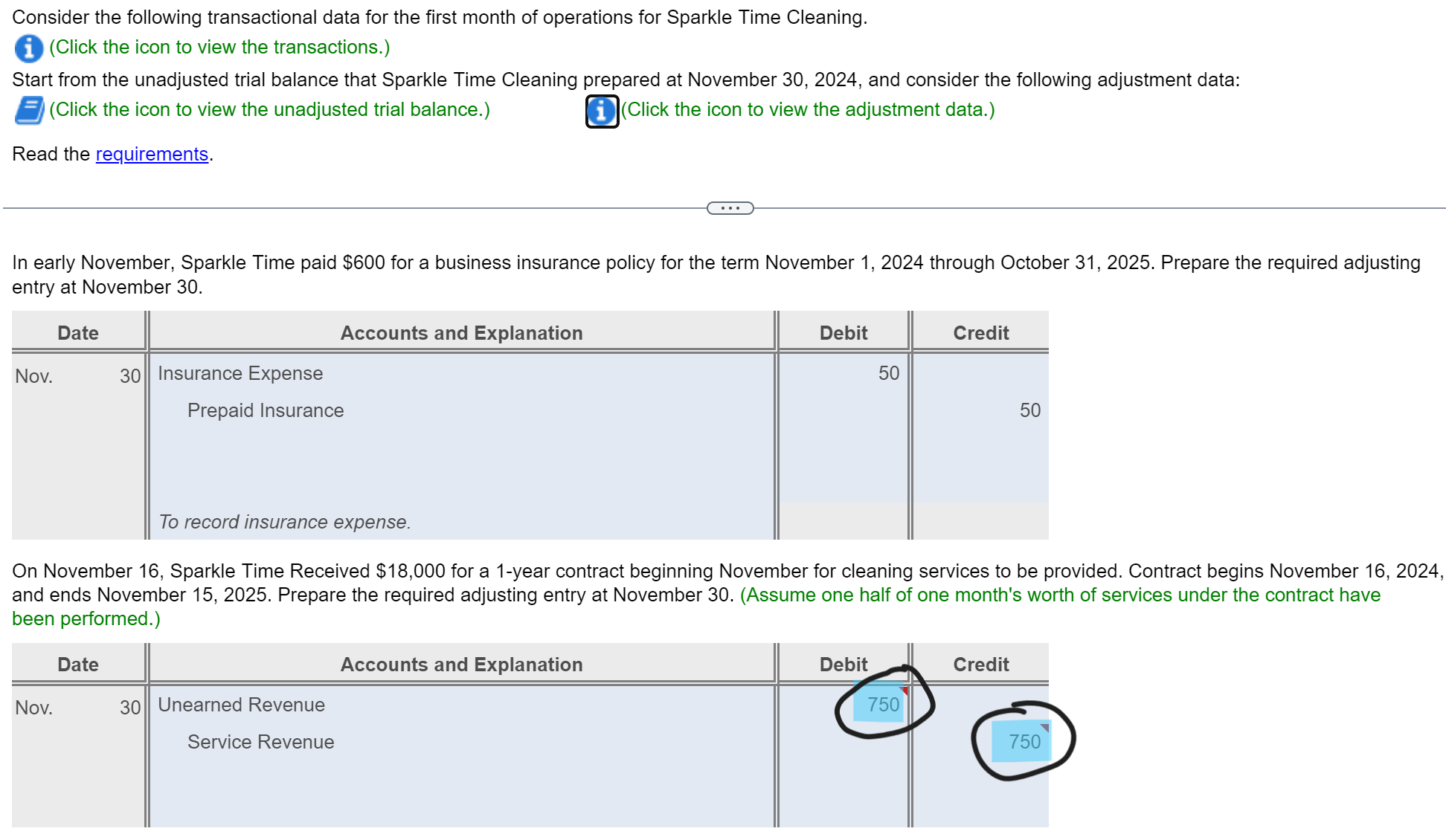 supplies on account, $400. Nov. 5 Purchased on account an industrial vacuum