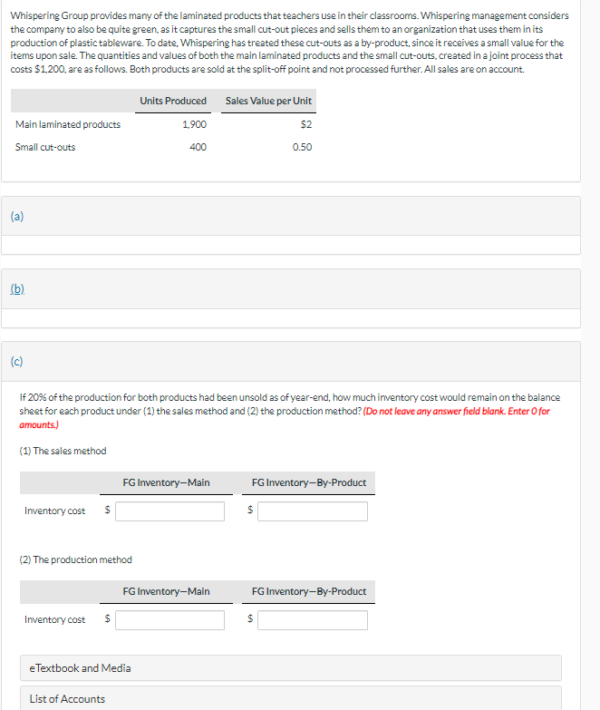  Please help with part (C) Whispering Group provides many of the