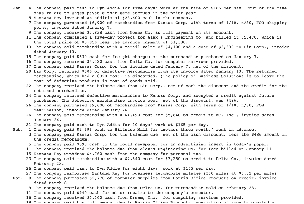 applies to the questions displayed below.] Santana Rey created Business Solutions on