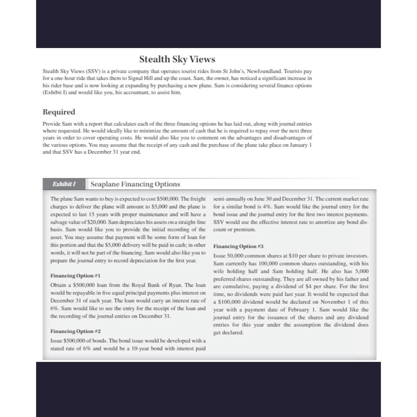  Stealth Sky Views Stealth Sky Views (SSV) is a private company