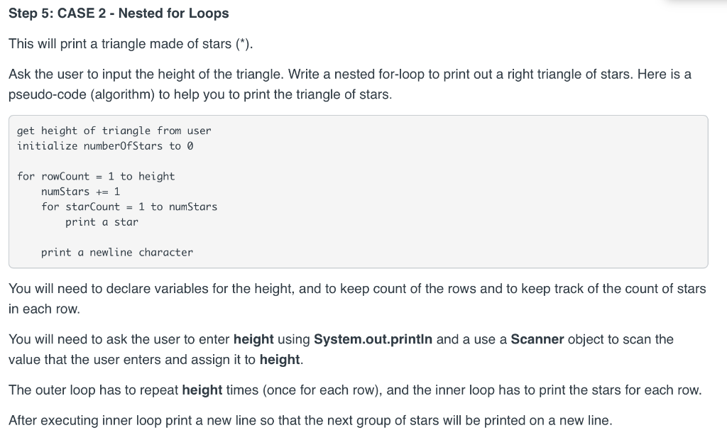 This includes classes, methods, and code associated with ifs, switches and loops.