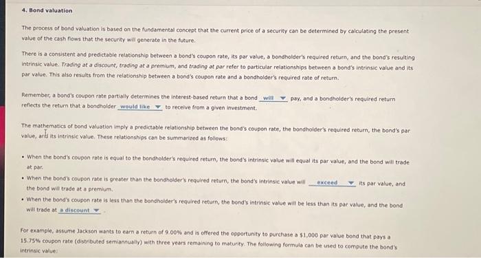 4 For example, assume lackson wants to earn a return of 9.00%