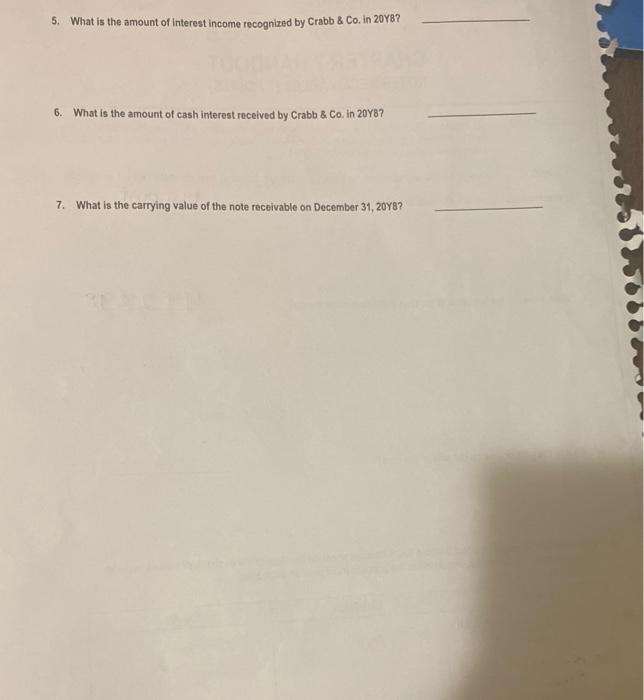 December 31. ASP's market rate of borrowing is 12%. Crabb On January