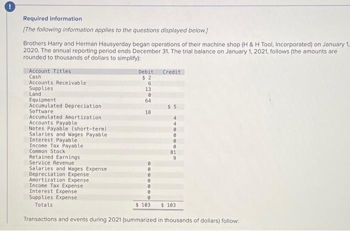 please solve thank u ! 8 Required information [The following information applies