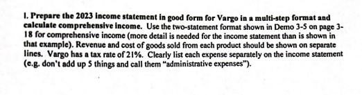 is presented, and no question is asked, the information may be needed