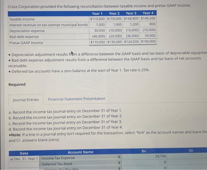  \begin{tabular}{|c|c|c|c|c|} \hline Date & Account Name & & Dr. & Cr.
