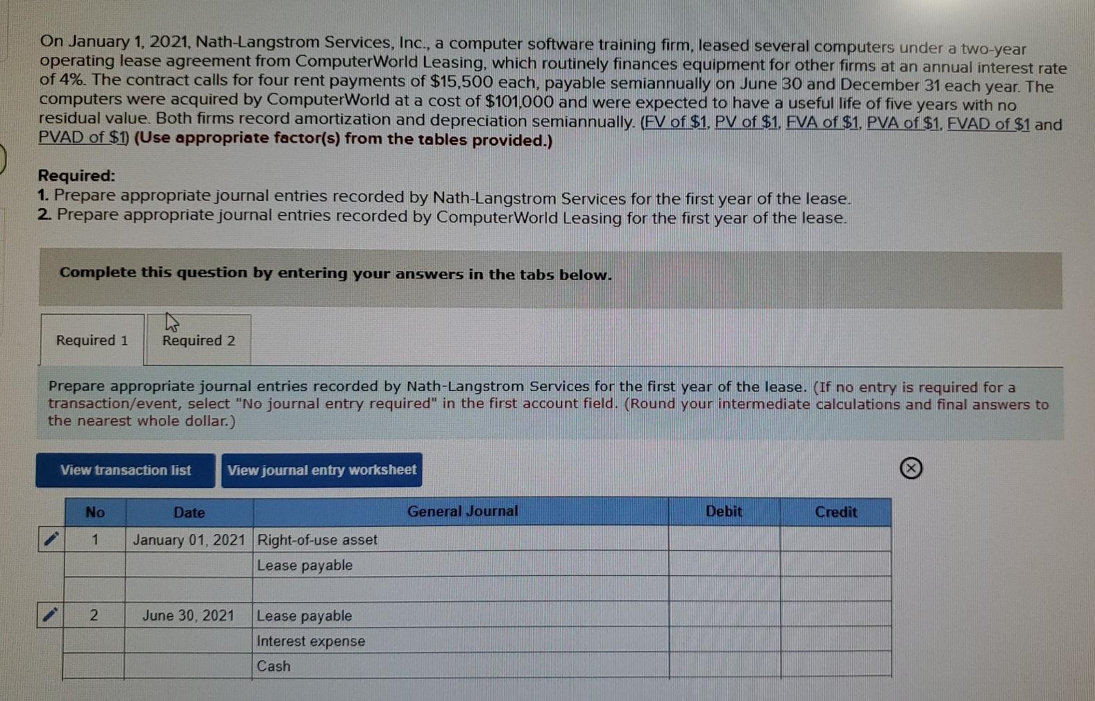 On January 1, 2021, Nath-Langstrom Services, Inc., a computer software training