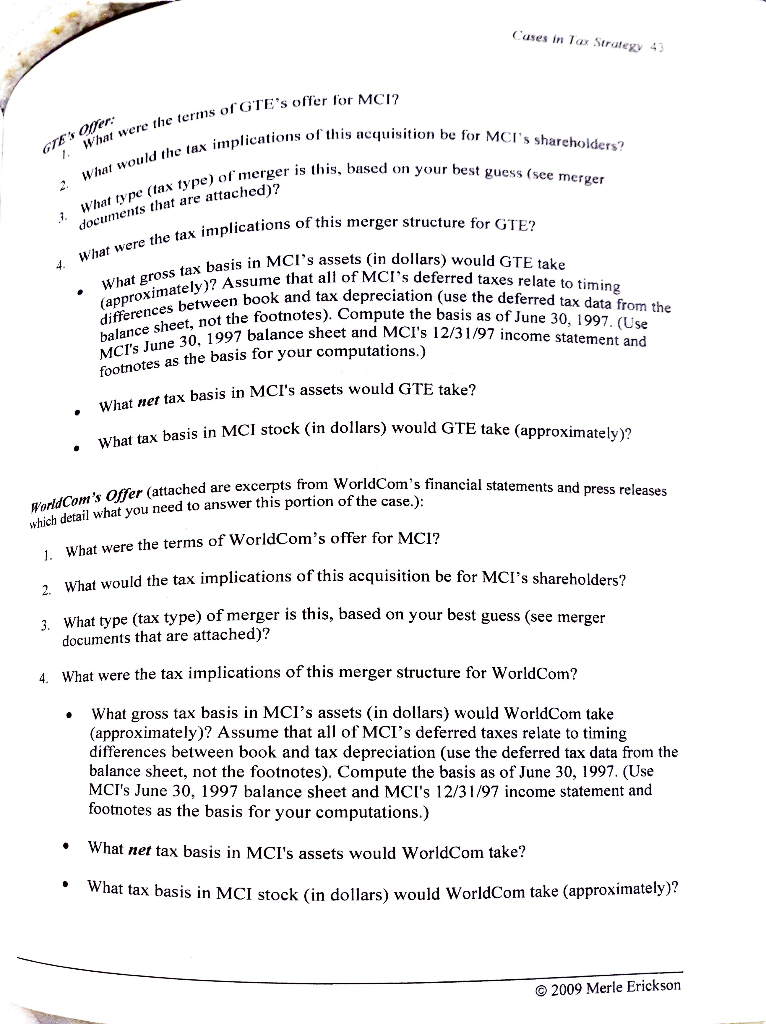 How much more in tax deductions from goodwill amortization would GTE get