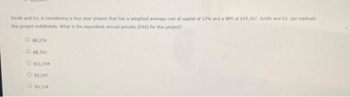 If it chooses project A, 5 math and Co. will have the