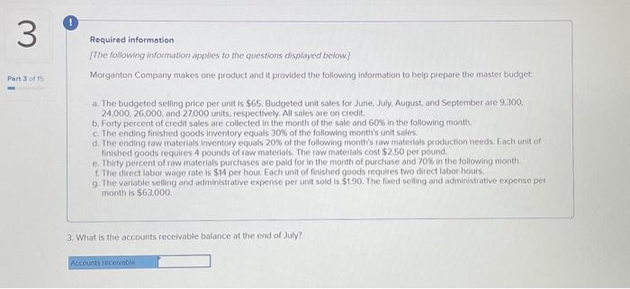 product and it provided the following information to help prepare the master