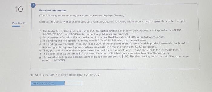 inventory equals 20% of the following month's raw materials production needs. Each