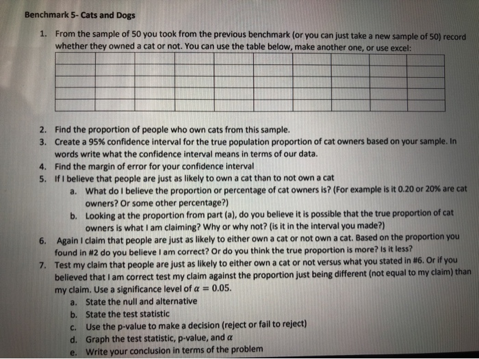 female cat owners out of these females 9. Take a sample of