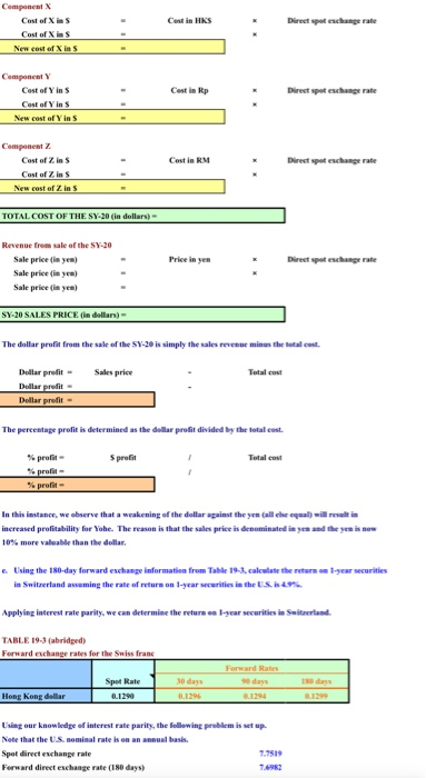materials in veral different foreign countries using several different foreign currencies. The