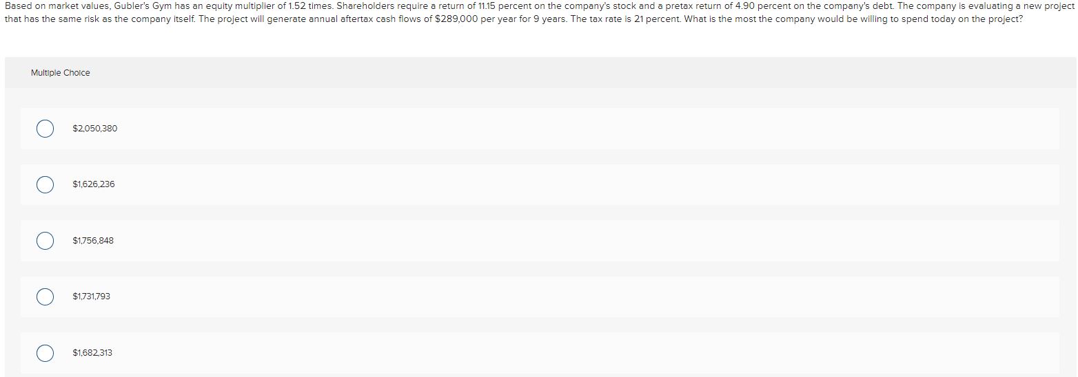  Multiple Cholce $2,050,380 $1,626,236 $1,756,848 $1,731,793 $1,682,313 