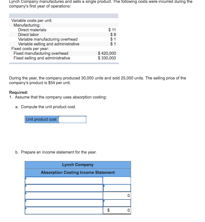 please state answer clearly as it is in the picture Lynch Company
