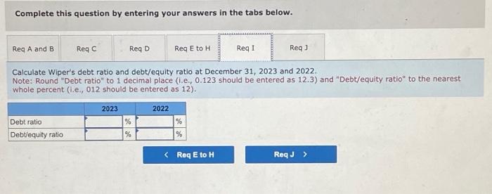 and 2022 . c. Calculate working capital and the current ratio for