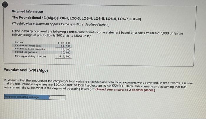 the following contribution format income statement based on a sales volume of