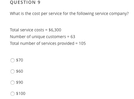 Overhead cost O Direct cost