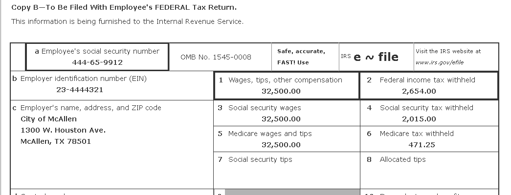Maria works as a city clerk for the City of McAllen. Ray's