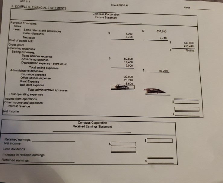 is on the following page.) Allowance for Doubtful Accounts 1,200 Unadj Bal
