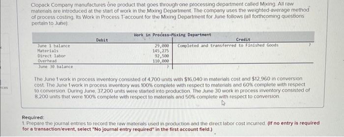  this is all one question please help Clopack Company manufactures one